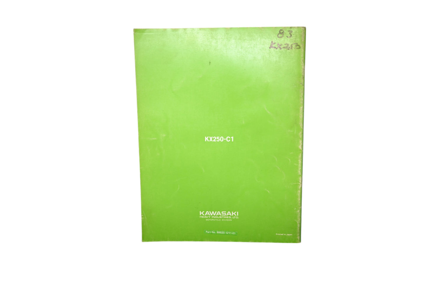 OEM Kawasaki 99920-1211-01 83 KX250 Owner's & Service Manual