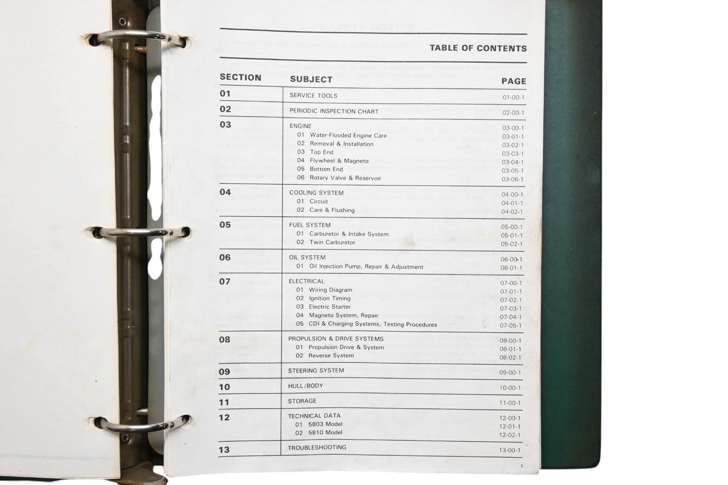 Sea-Doo 219100002 89 Personal Watercraft Shop Manual