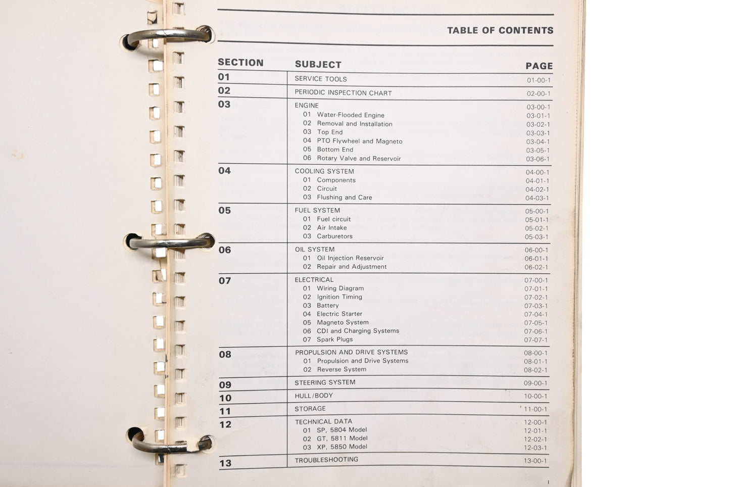 Sea-Doo 219100004 91 SP GT XP Shop Service Manual
