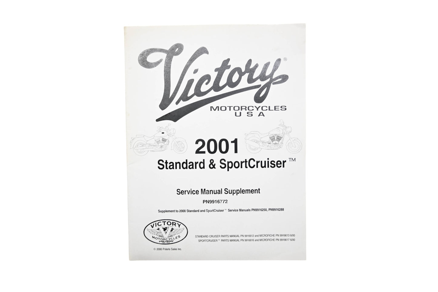 OEM Victory 9916772 01 Standard & Sport Cruiser Service Manual Supplement