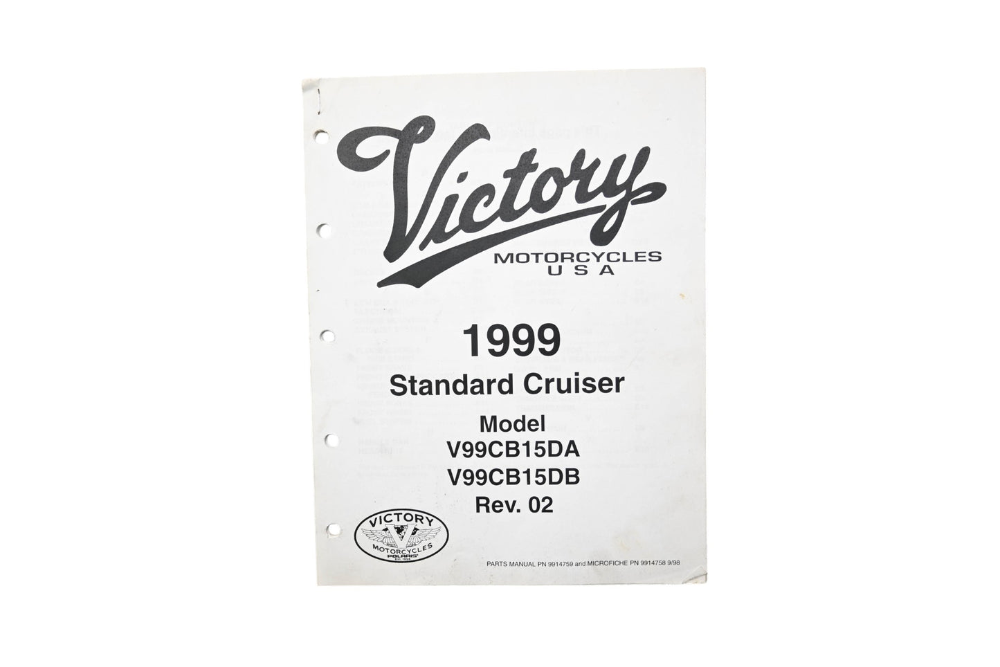 OEM Victory 9914759 99 Standard Cruiser Parts Manual