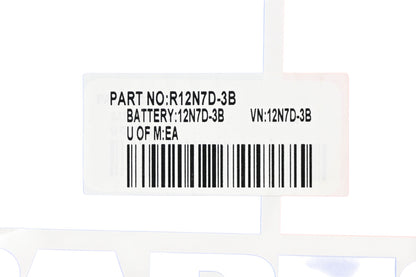 Parts Unlimited R12N7D-3B 12V Conventional Battery NOS