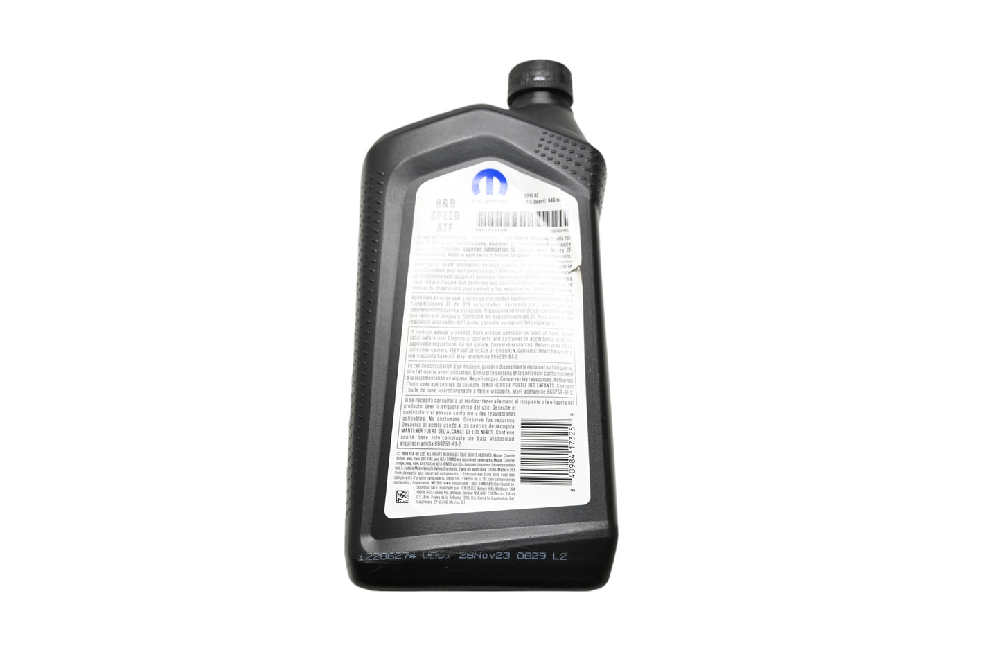 Mopar 68218925AB, 840984173259 8 & 9 Speed Automatic Transmission Fluid 1 Quart NOS