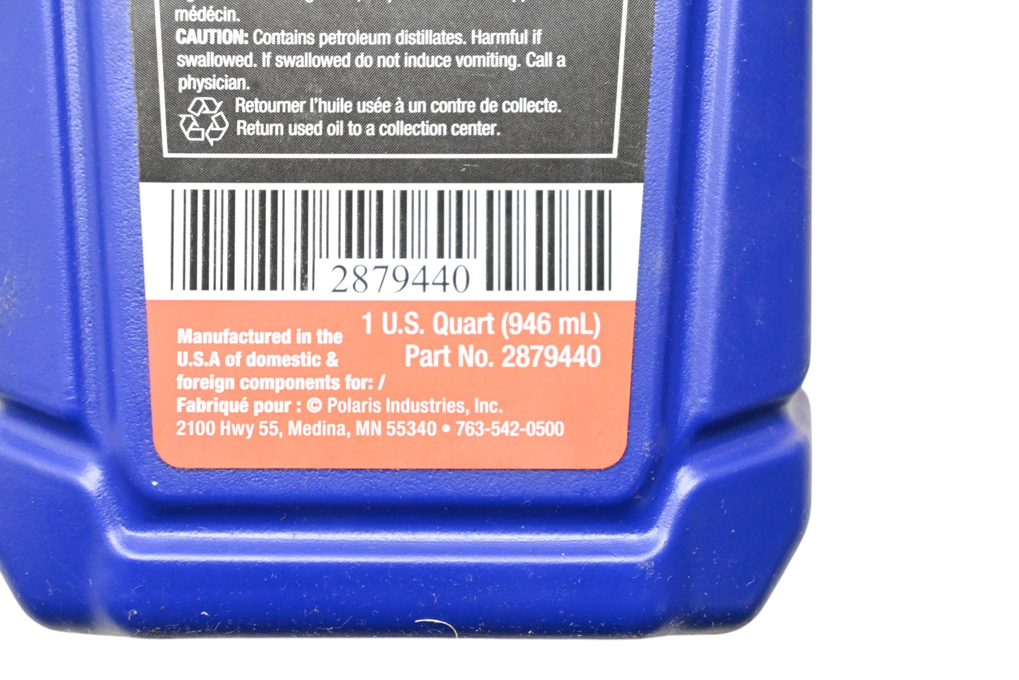 New OEM Polaris 2879440 Slingshot Transmission Fluid 75W-90 1 Quart NOS