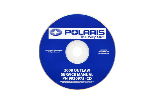 OEM Polaris 9920975-CD 08 Outlaw Shop Service Manual CD