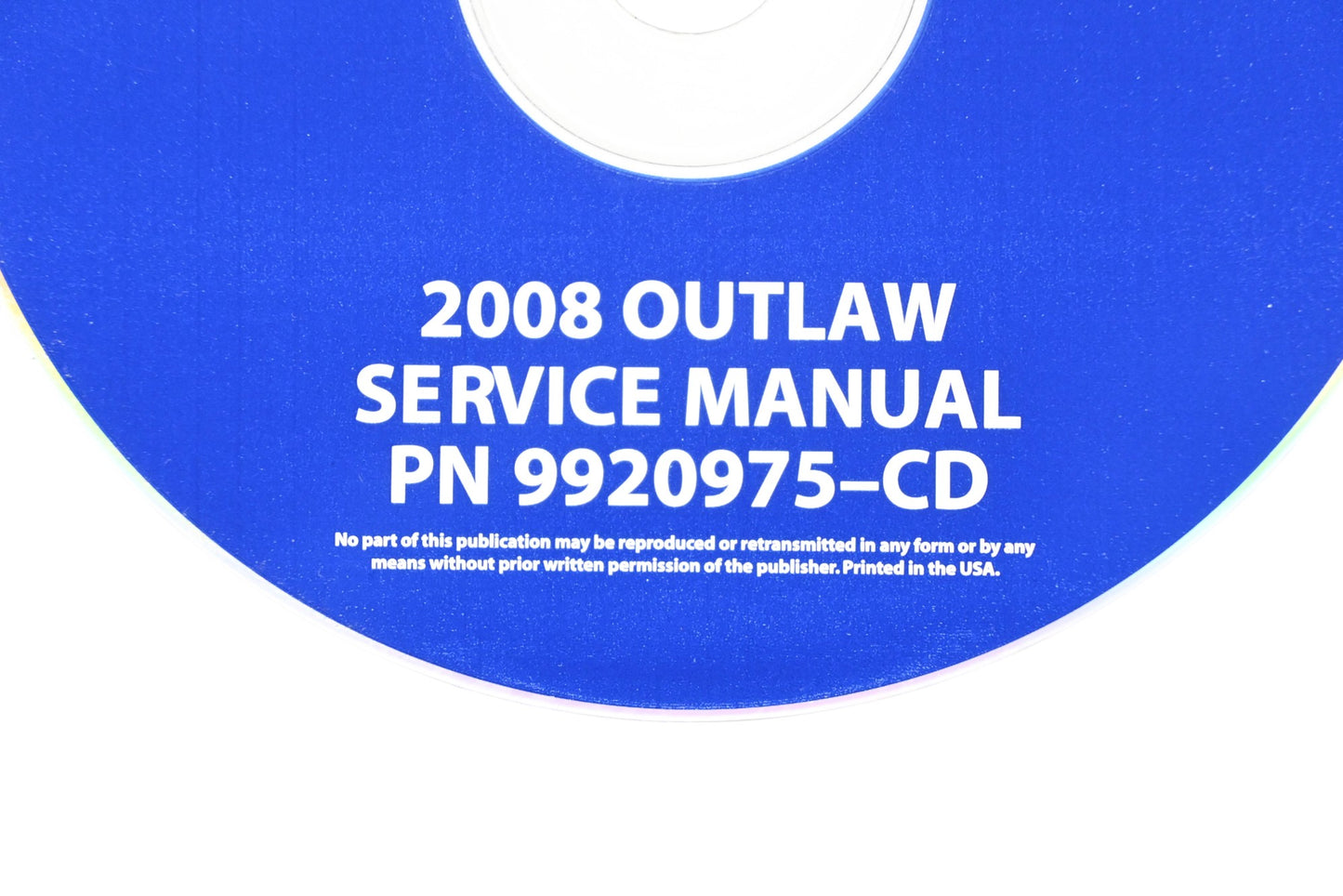 OEM Polaris 9920975-CD 08 Outlaw Shop Service Manual CD