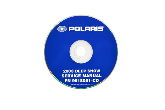 OEM Polaris 9918051-CD 03 Deep Snow Shop Service Manual CD
