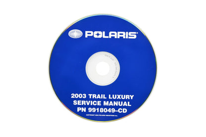 OEM Polaris 9918049-CD 03 Trail Luxury Shop Service Manual CD