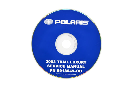 OEM Polaris 9918049-CD 03 Trail Luxury Shop Service Manual CD