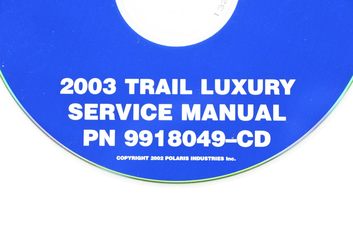 OEM Polaris 9918049-CD 03 Trail Luxury Shop Service Manual CD