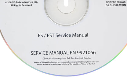 OEM Polaris 9921066-CD 06-07 FS FST Shop Service Manual CD