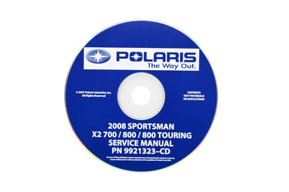OEM Polaris 9921323-CD 08 Sportsman X2 700 800 Shop Service Manual CD