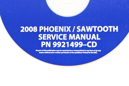 OEM Polaris 9921499-CD 08 Phoenix Sawtooth Shop Service Manual CD