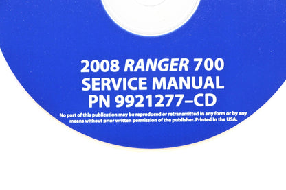 OEM Polaris 9921277-CD 08 Ranger 700 Shop Service Manual CD