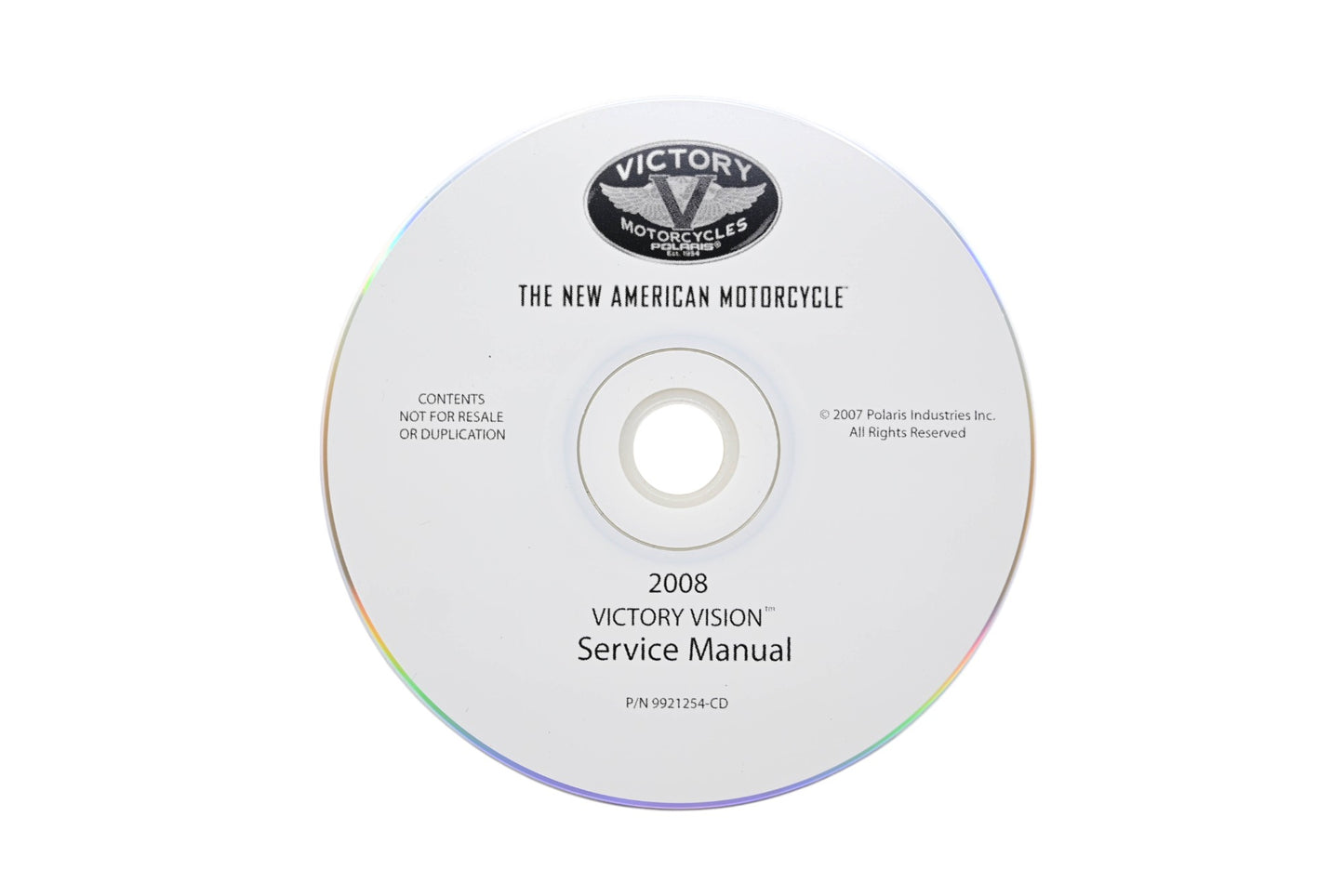 OEM Victory 9921254-CD 08 Vision Shop Service Manual CD
