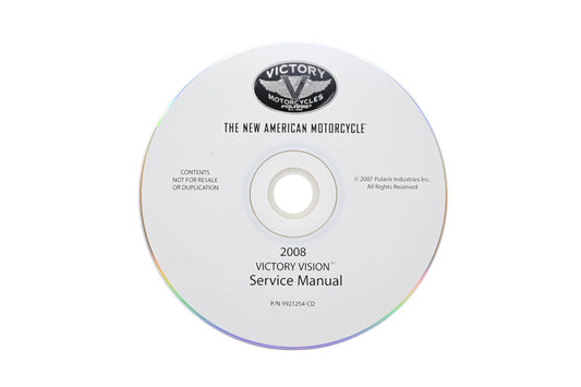 OEM Victory 9921254-CD 08 Vision Shop Service Manual CD