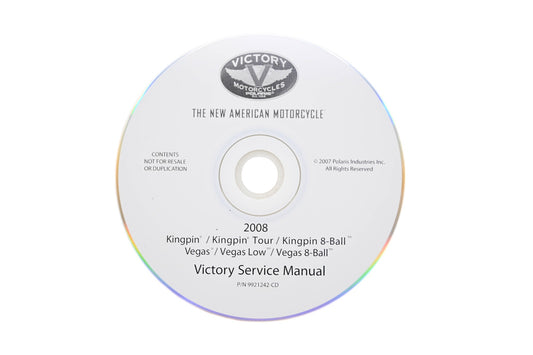 OEM Victory 9921242-CD 08 Kingpin Vegas Shop Service Manual CD