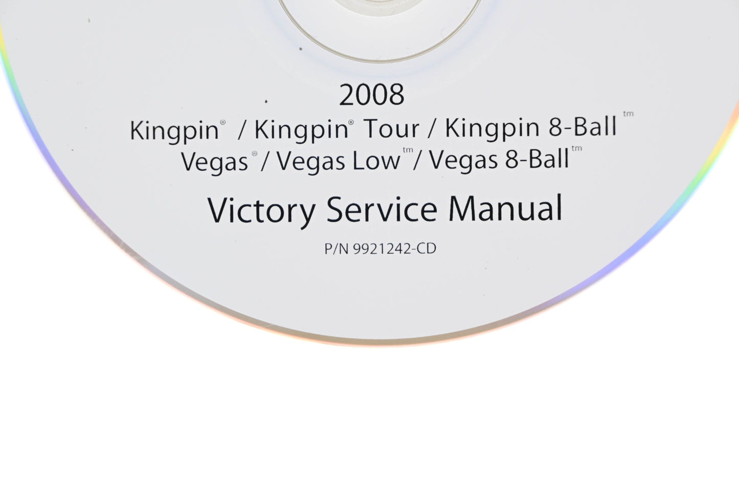 OEM Victory 9921242-CD 08 Kingpin Vegas Shop Service Manual CD