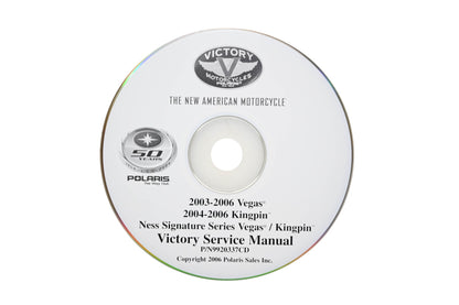 OEM Victory 9920337-CD 03-06 Vegas & 04-06 Kingpin Shop Service Manual CD