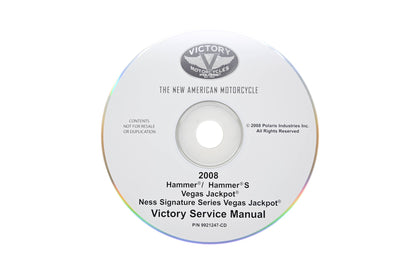 OEM Victory 9921247-CD 08 Hammer Vegas Shop Service Manual CD