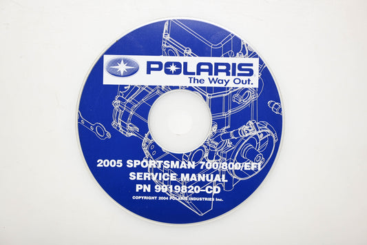 OEM Polaris 9919820-CD 05 Sportsman 700 800 EFI Shop Service Manual CD