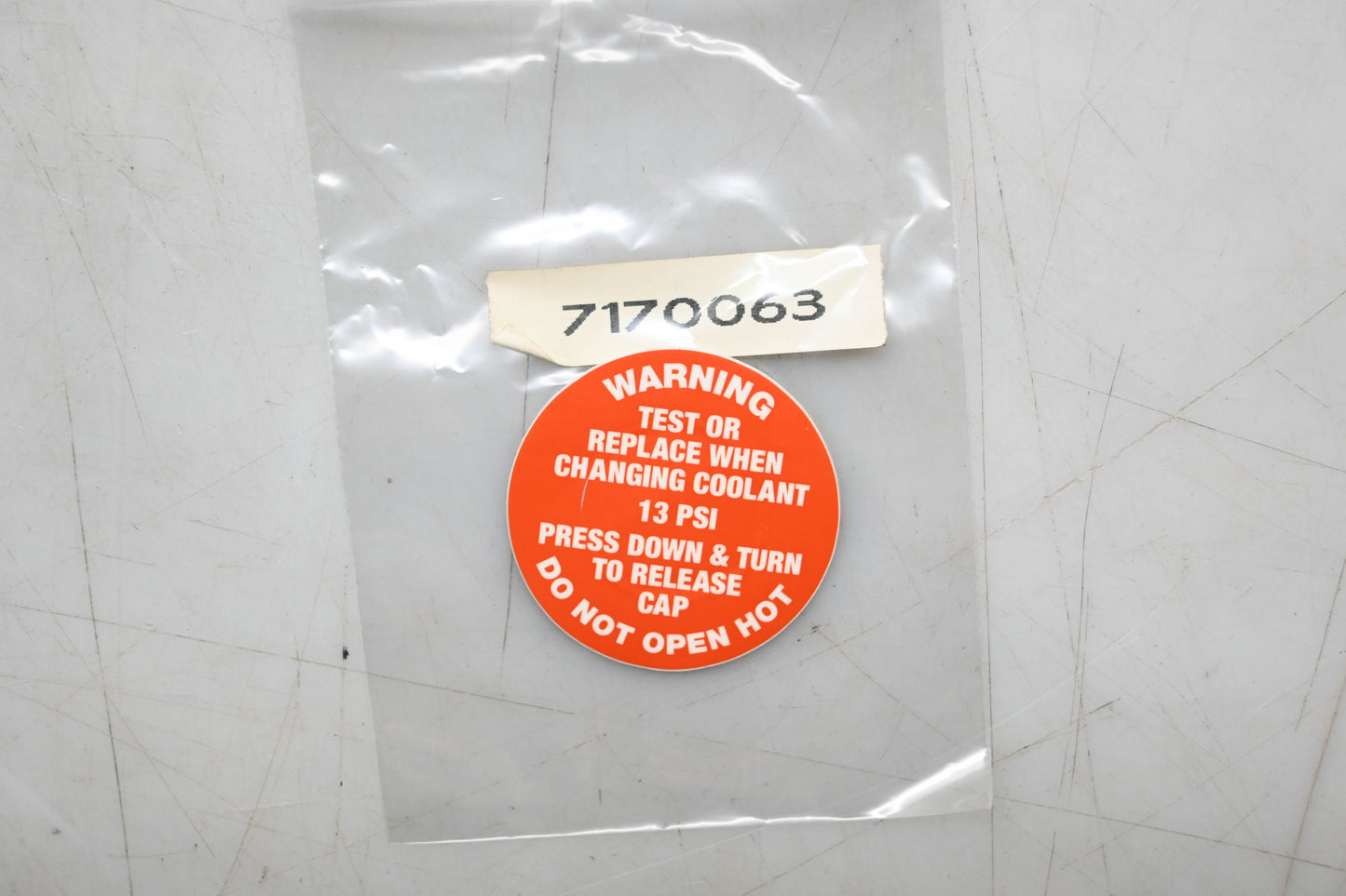 New OEM Polaris 7170063 Water Bottle Cap Decal NOS