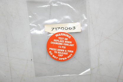 New OEM Polaris 7170063 Water Bottle Cap Decal NOS