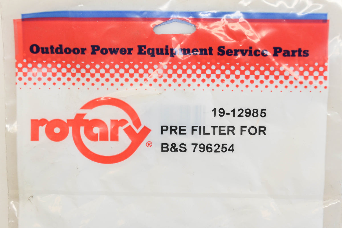 Rotary 19-12985, 796254 Pre-Filters Qty 2 NOS