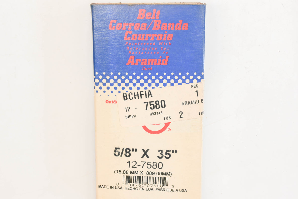 Rotary 12-7580 5/8" x 35" Aramid Cord V-Belt NOS