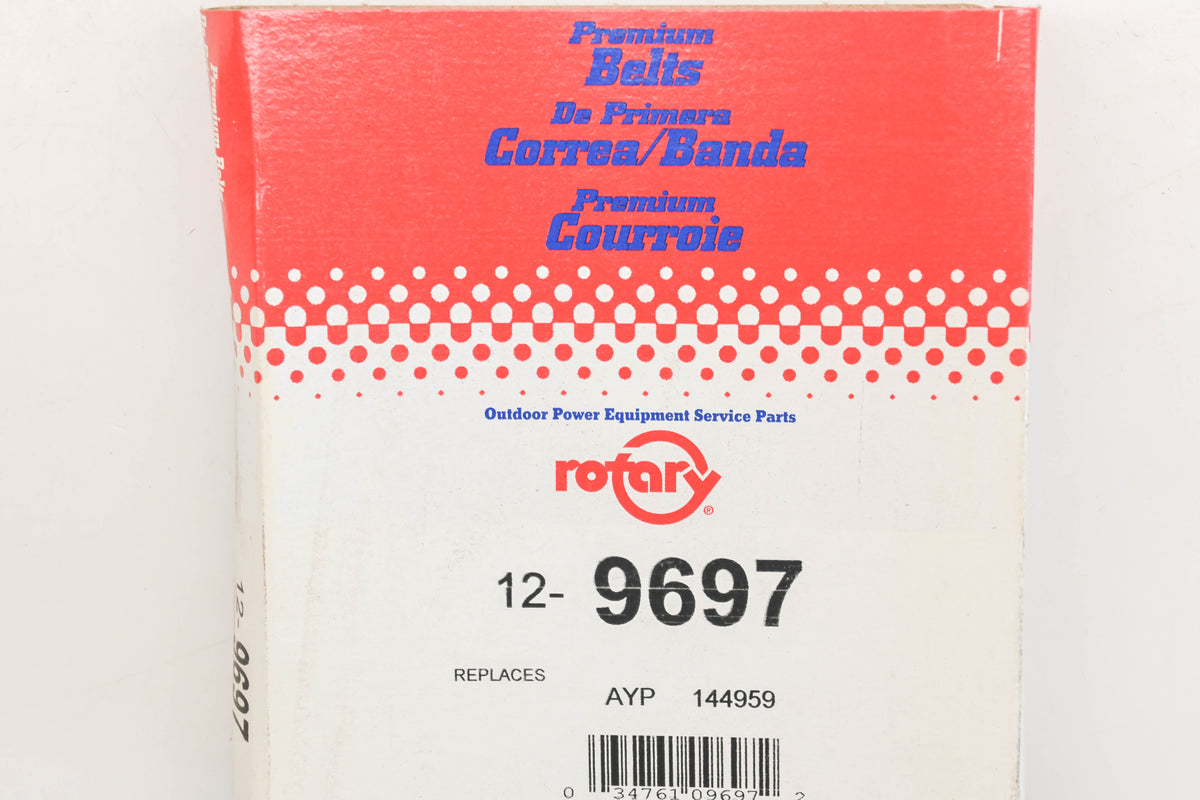 Rotary 12-9697, 144959 1/2" x 95-1/2" V-Belt NOS