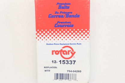 Rotary 12-15337, 754-04260 3/8" x 34.13" V-Belt NOS