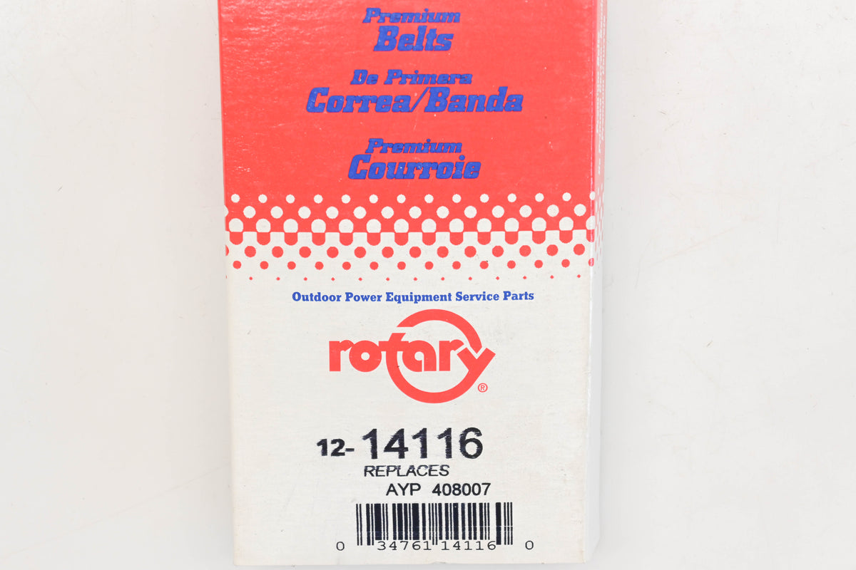 Rotary 12-14116, 408007 5/8" x 38" V-Belt NOS