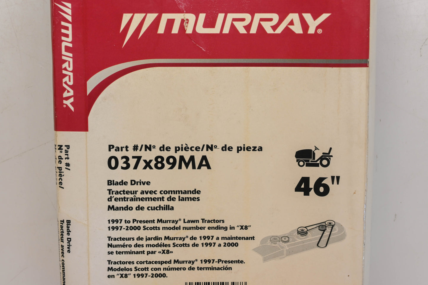 Murray 037X89MA 1/2" x 87" V-Belt NOS