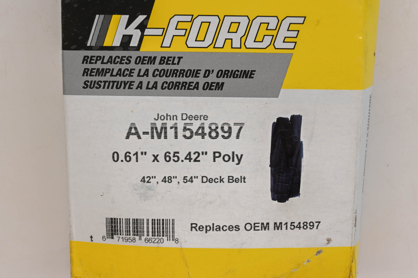 K-Force A-M154897, M154897 0.61" x 65.42" Cog V-Belt NOS