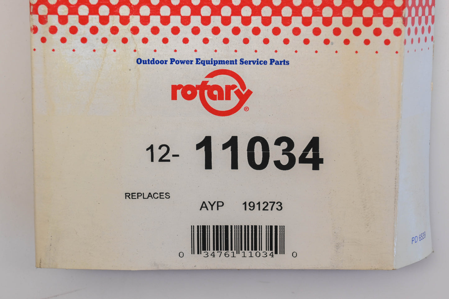 Rotary 12-11034, 532191273, 191273 5/8" x 142.57" V-Belt NOS
