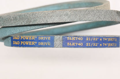 D&D 5LK740 21/32" x 74" V-Belt NOS