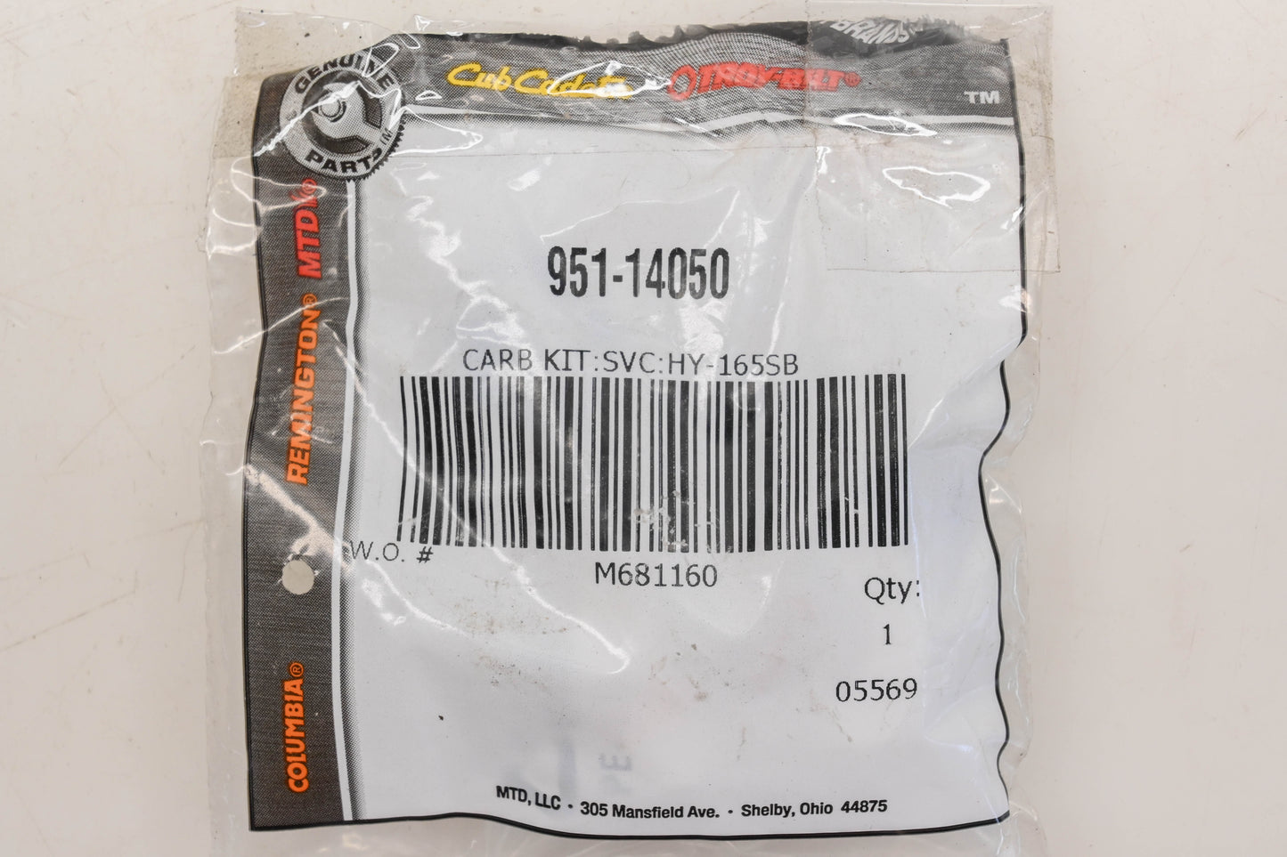 MTD 951-14050, 751-14050 Carburetor Repair Kit NOS