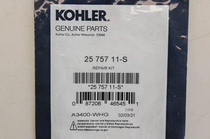 Kohler 25 757 11-S Carburetor Repair Kit NOS