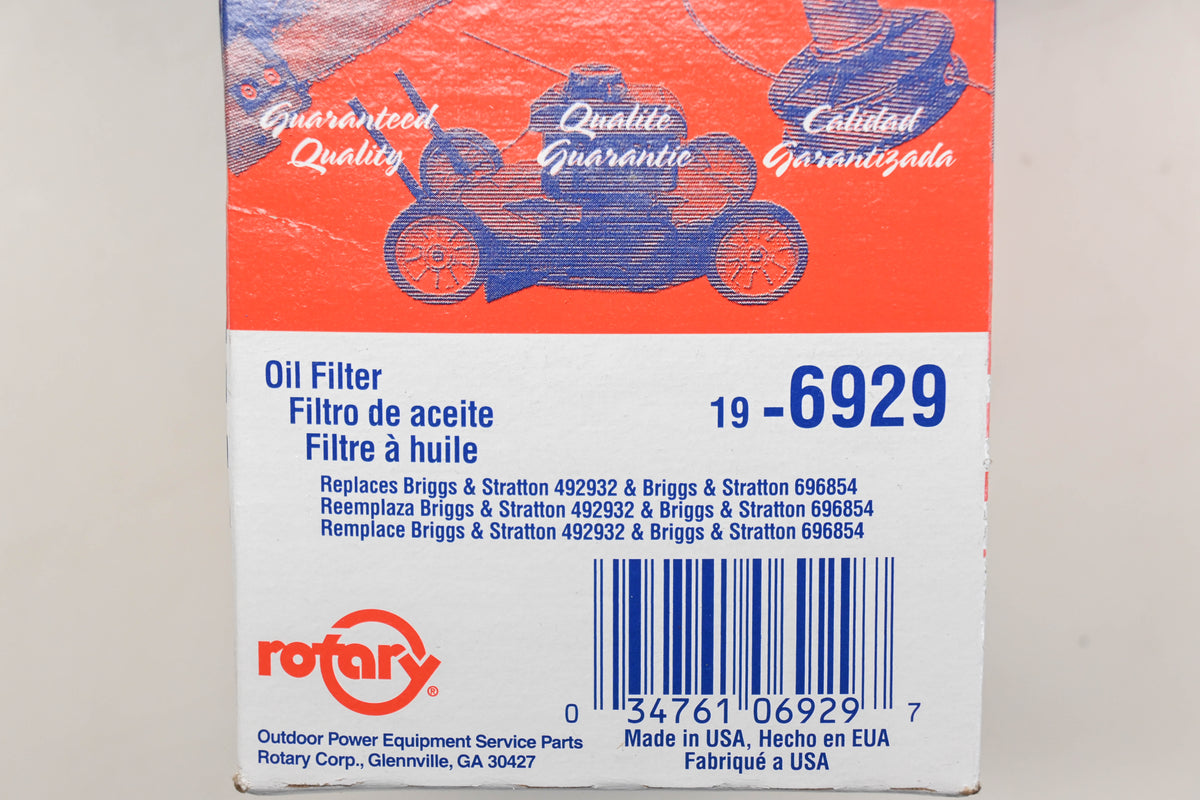 Rotary 19-6929, 492932, 696854 Oil Filter NOS