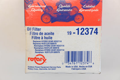 Rotary 19-12374, HG52114, 600976 Oil Filter NOS