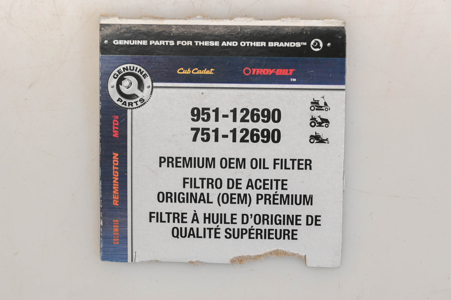 MTD 951-12690 Oil Filter NOS