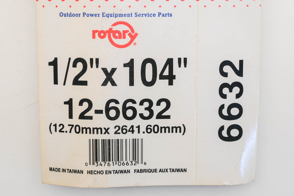 Rotary 12-6632, 4L-1040 1/2" x 104" V-Belt NOS