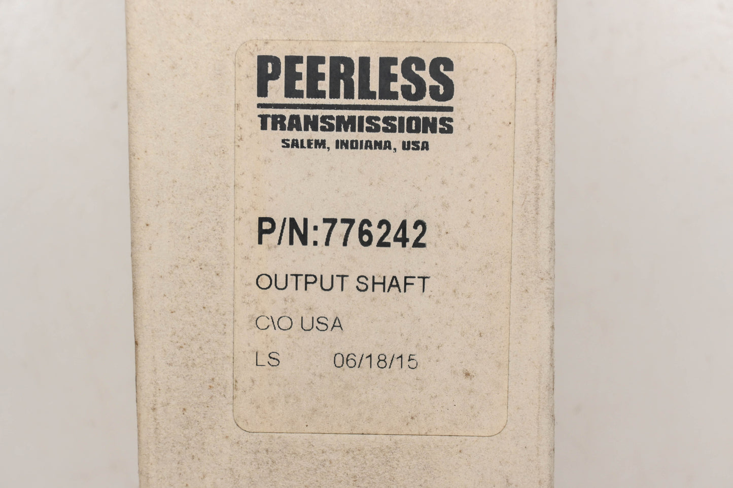 Peerless 776242 Output Shaft NOS