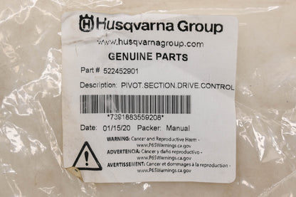New OEM Husqvarna 522452901 Drive Control Pivot Section NOS