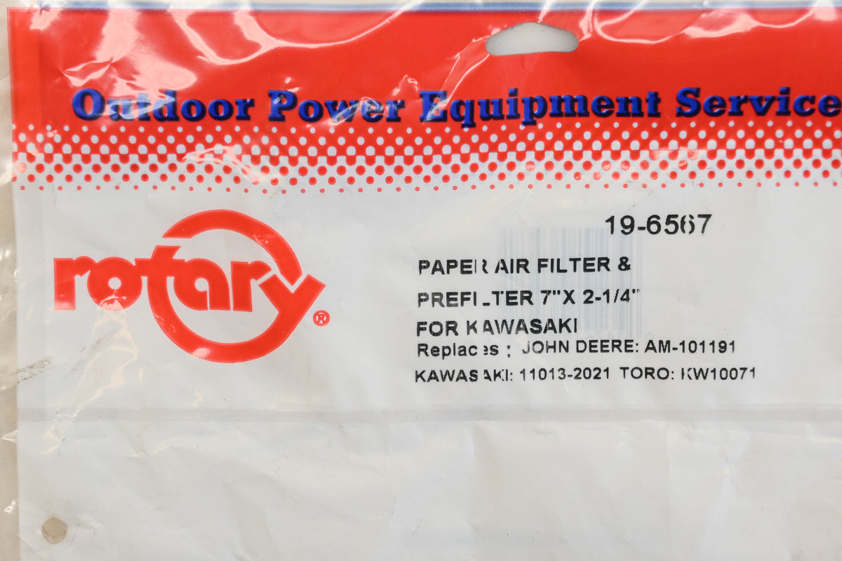 Rotary 19-6567, 11013-2021, AM-101191 Air Filter Kit NOS