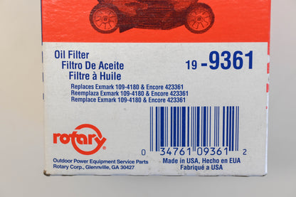 Rotary 19-9361, 109-4180, 423361 Oil Filter NOS