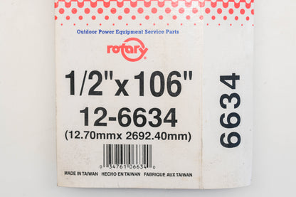 Rotary 12-6634, 4L-1060 1/2" x 106" V-Belt NOS