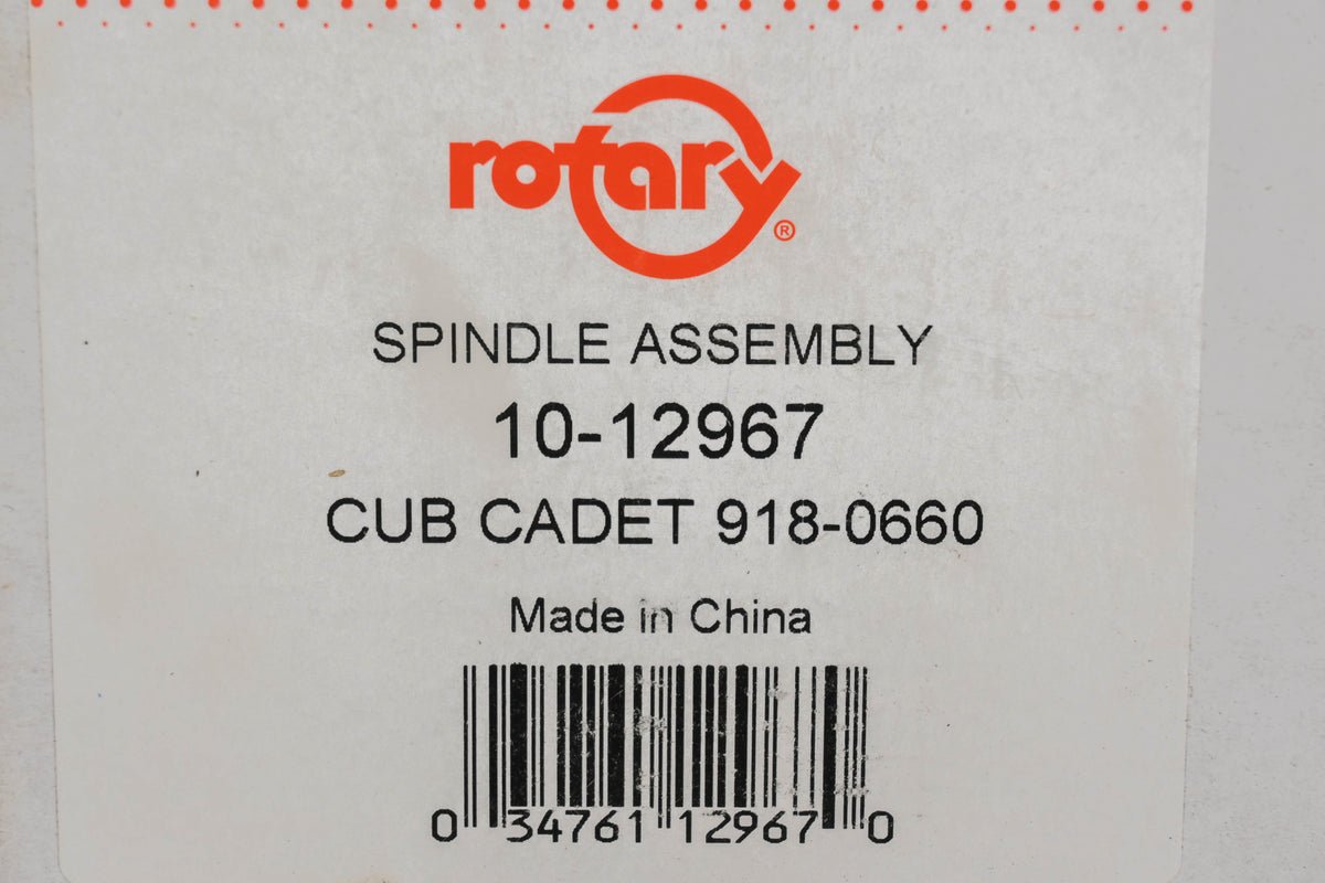 Rotary 10-12967, 918-0660, 618-0660 Spindle Assembly NOS