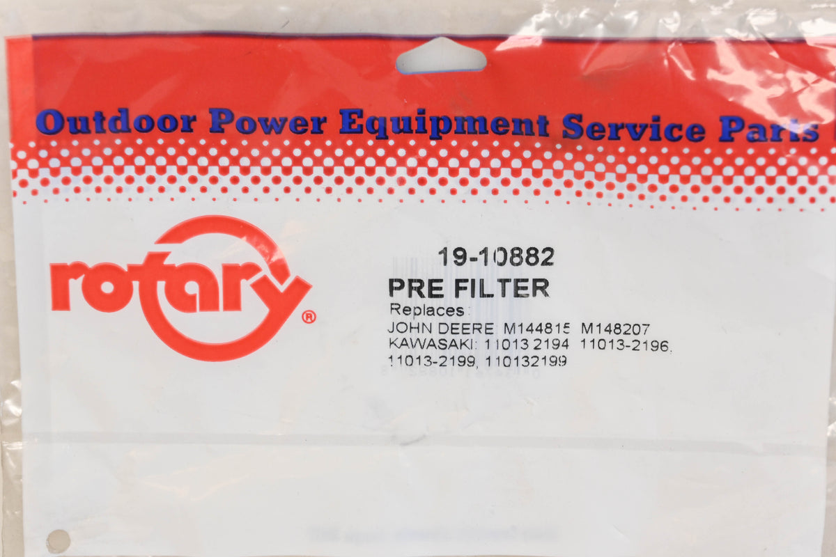 Rotary 19-10882, 11013 2194, M144815 Foam Pre-Filter NOS