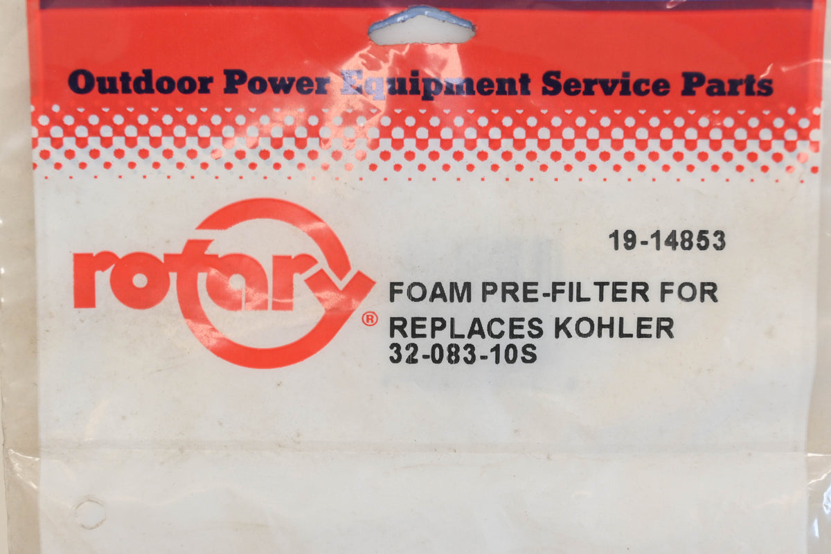 Rotary 19-14853, 32-083-10S, 32 083 10-S Foam Pre-Filter NOS